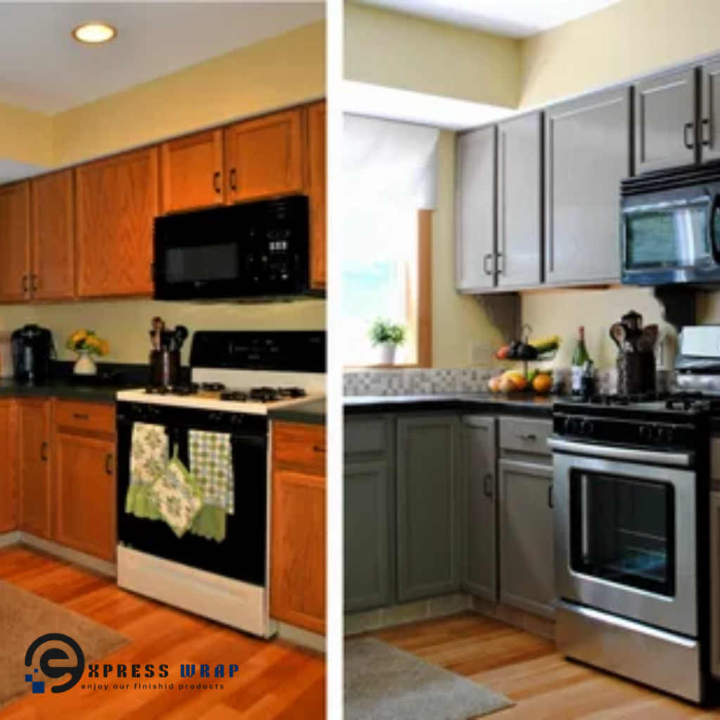 Kitchen Cabinet Wrapping