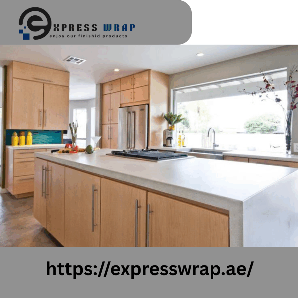 Branded Counter Wraps Beautiful Kitchen Counter Wrap in Abu Dhabi – Express Wrap - Express Wrap